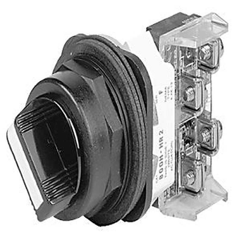 800H 3 Position Selector Switch , White, Std. Knob Maint., 3 Position, Cam and Contact Blocks, Code R for 800H ,