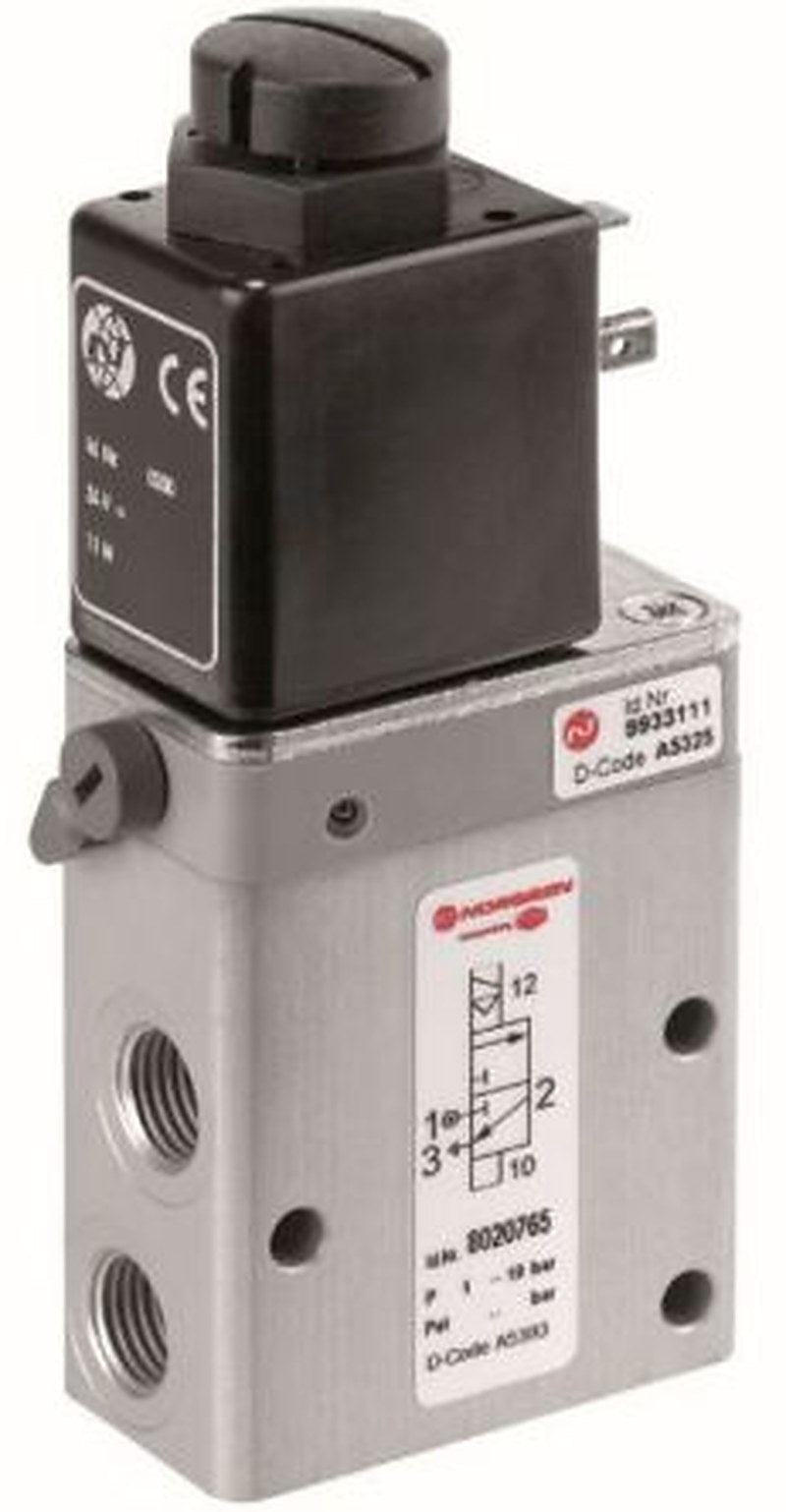 Norgren Pneumatic Solenoid Valve - 3/2 Way, 5/2 Way Solenoid BSPP, ISO 228 80207 Series 230 V ac, 24V dc