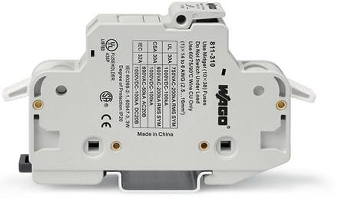 WAGO 32A Fuse Holder for 10 x 38 mm, 1P-Pole, 750V ac