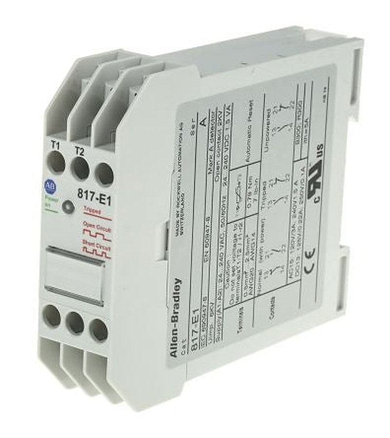 Allen Bradley Monitoring Relay, DPST, DIN Rail, 240 V dc 24V ac, 240 V ac