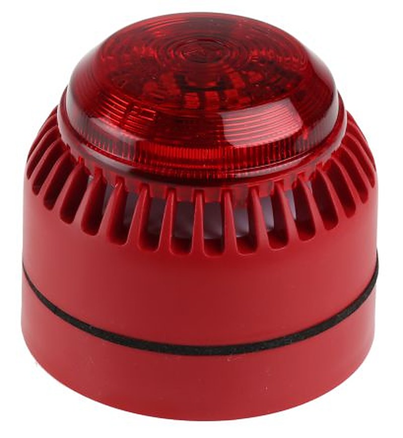 Eaton Red Sounder-Beacon Combination, IP66 28V dc Panel 101 dB @ 1m