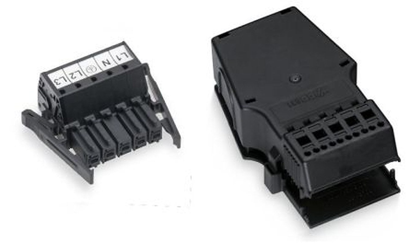 WAGO 831 Series Cable Socket Female Cage Clamp, 5-Pole, 35A, IP20