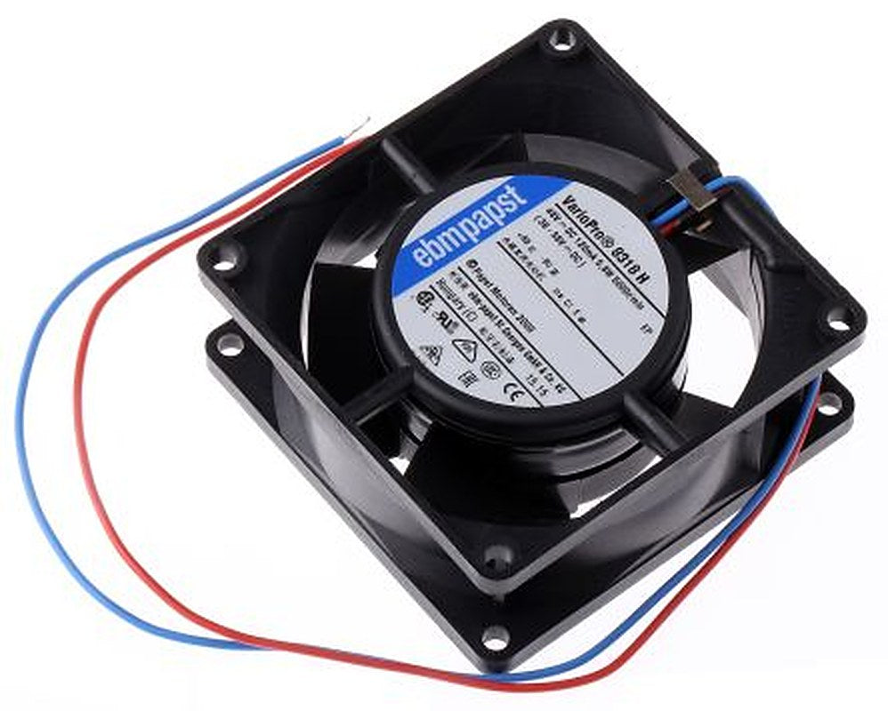 ebm-papst 8300 Series Axial Fan, 48V dc, 80 m³/h, 5.8 W, 120 mA Max, IP68 80 mm 80mm 32 mm