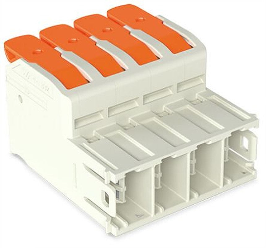 WAGO Pluggable Terminal Block, 4-Contact, 10.16 mm Pitch, 1 Row, 832-1204