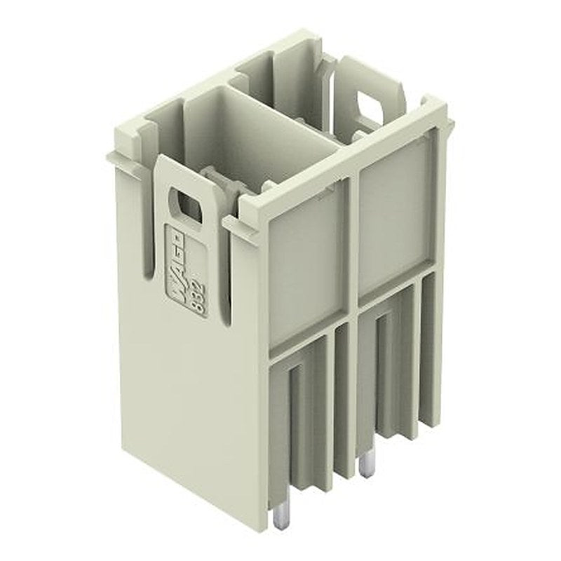 WAGO 832 Series Straight PCB PCB Header, 2 Contact(s), 10.16 mm Pitch, 1 Row, Shrouded