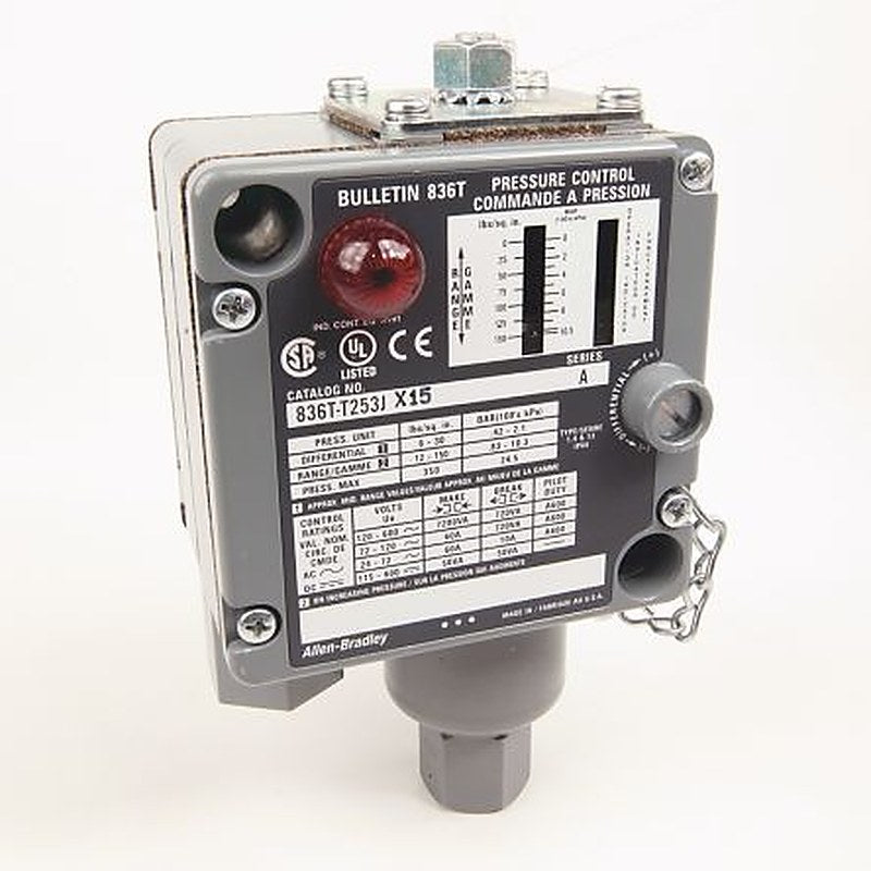Allen Bradley 836T Series Pressure Switch 6 psi 150 psi
