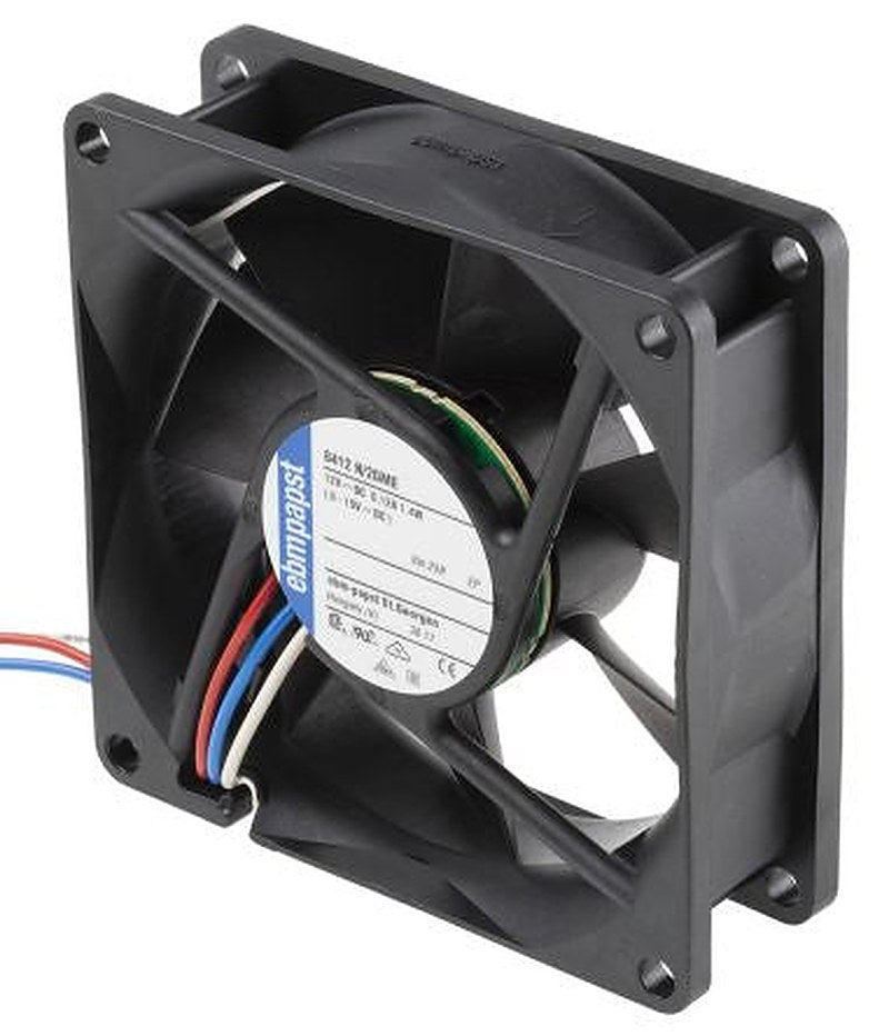 ebm-papst 8400 N Series Axial Fan, 12V dc, 58 m³/h, 1.4 W, IP68 80 mm 80mm 25 mm