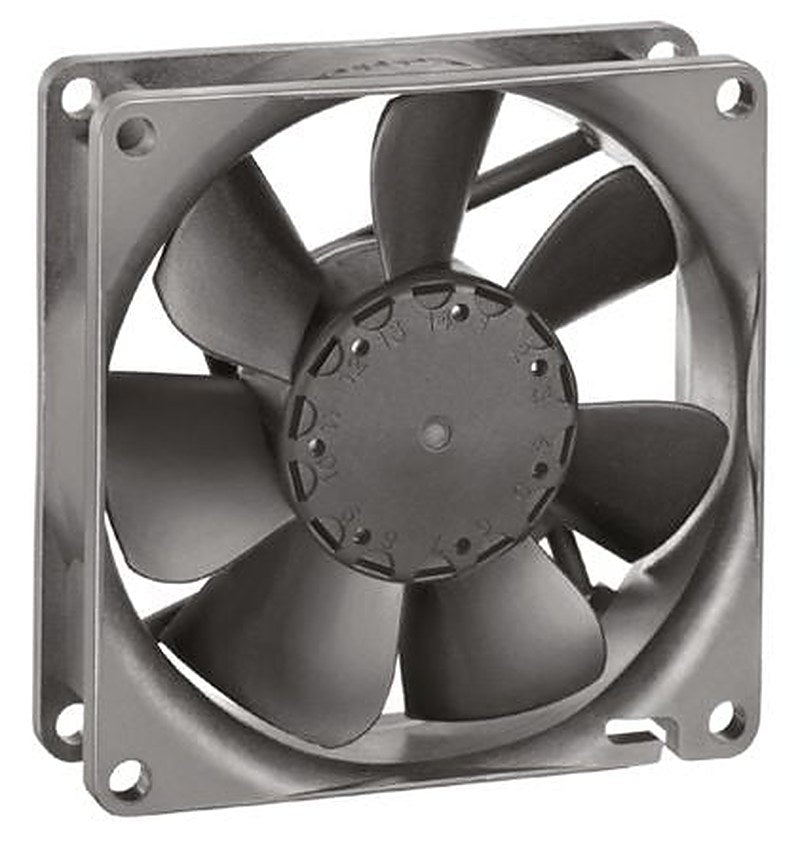 ebm-papst 8400 N Series Axial Fan, 12V dc, 69 m³/h, 1.7 W, IP68 80 mm 25.4mm 25.4 mm