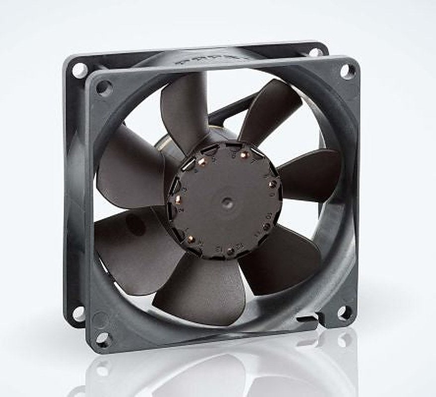 ebm-papst 8400 N Series Axial Fan, 24V dc, 69 m³/h, 2 W, 85 mA Max, IP20 80 mm 80mm 25 mm