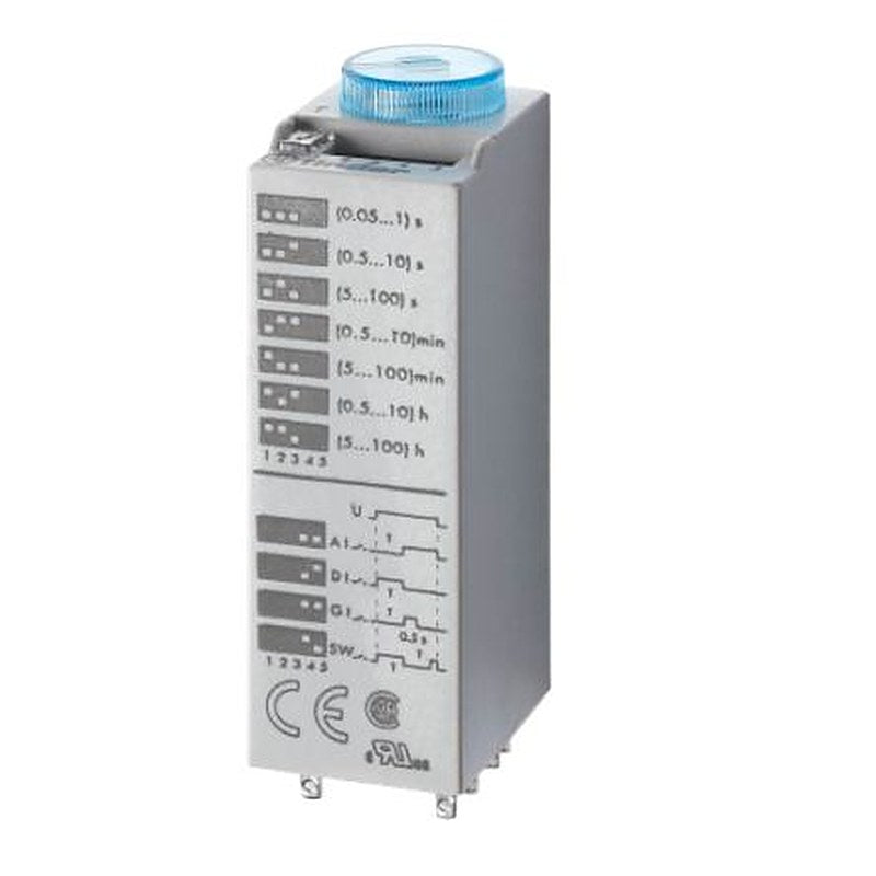 Finder 85 Series Snap-On Timer Relay, 2-Contact, 110 to 125 V dc 230V ac, 240 V ac, 3 to 100 min, 5 to 100 h, 0.05 to