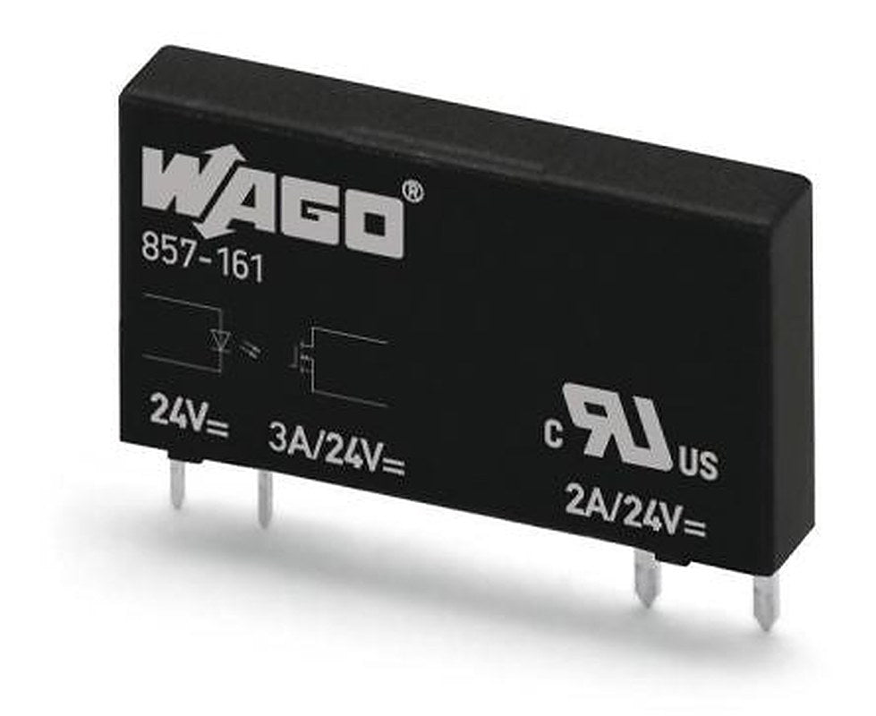 WAGO 857 Series Solid State Relay, 3 A Load, Plug-in Mount, 24 V dc Load, 30V dc Control
