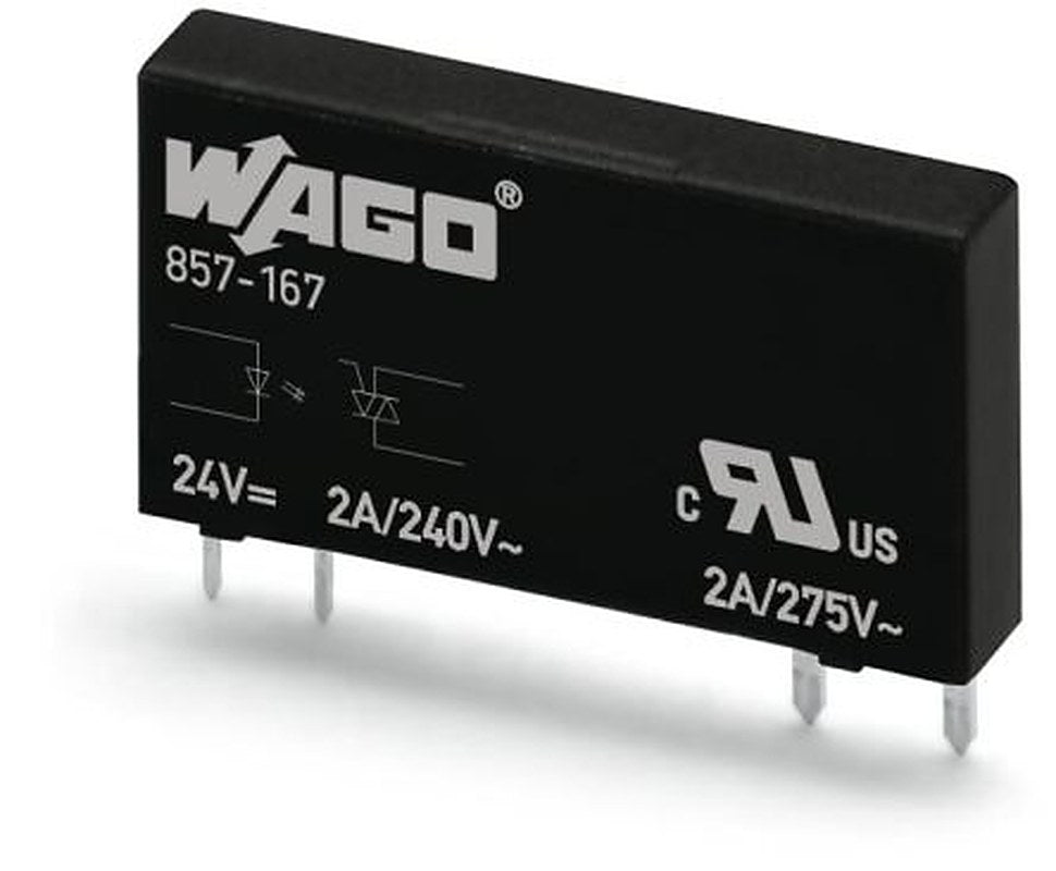 WAGO 857 Series Solid State Relay, 2 A Load, Plug-in Mount, 240 V ac/dc Load
