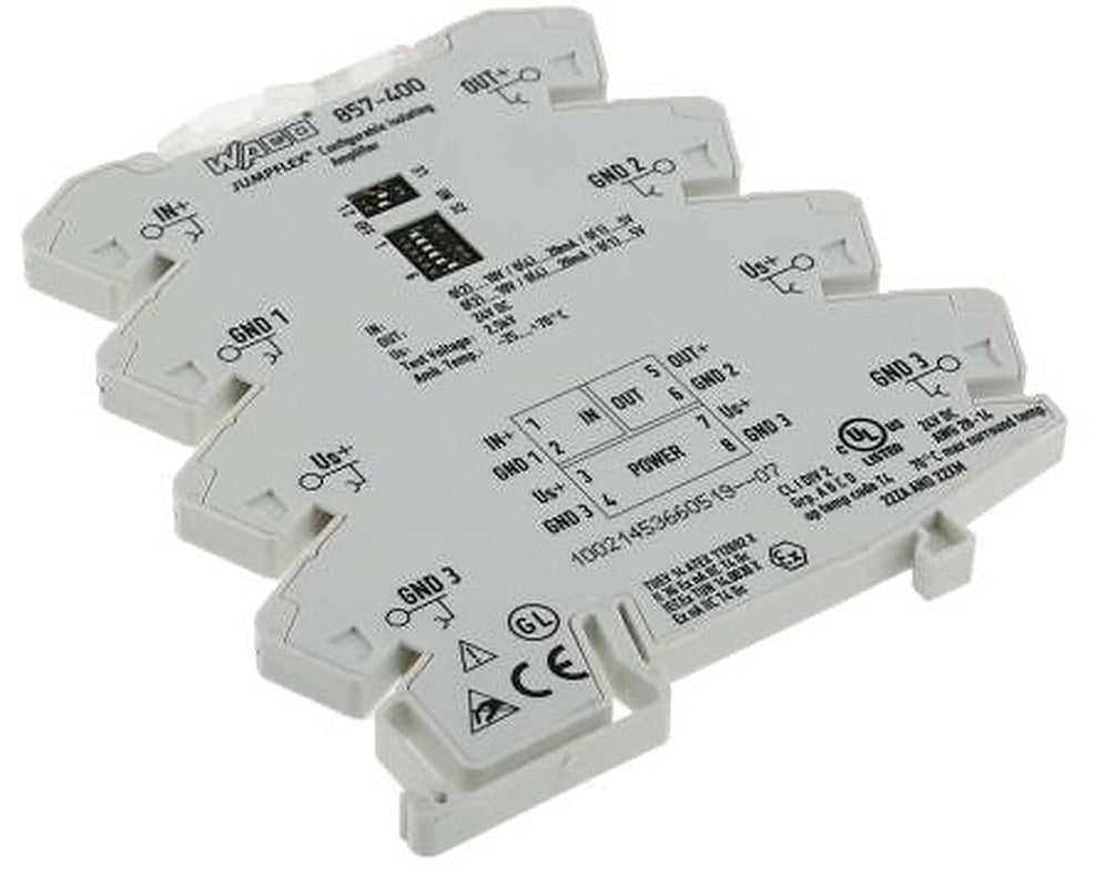 WAGO 857 Series Signal Conditioner, Current/Voltage Input, Current/Voltage Output, 24V dc Supply, IECEx/ATEX