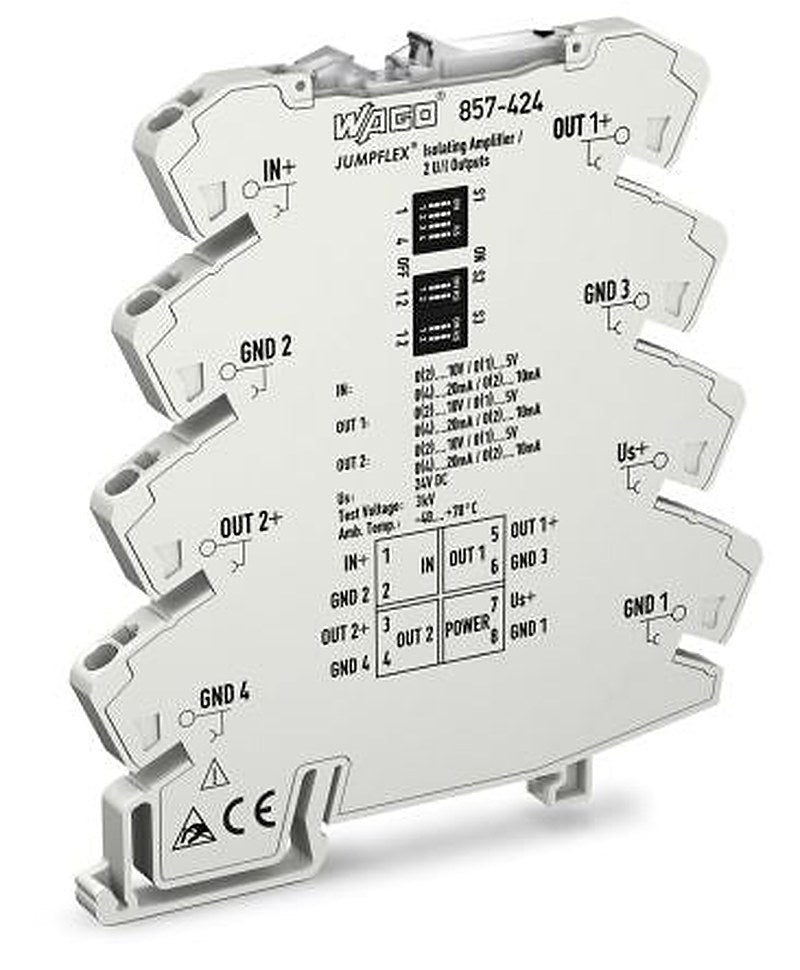 WAGO 857 Series Signal Conditioner, Current/Voltage Input, Current/Voltage Output, 24V dc Supply