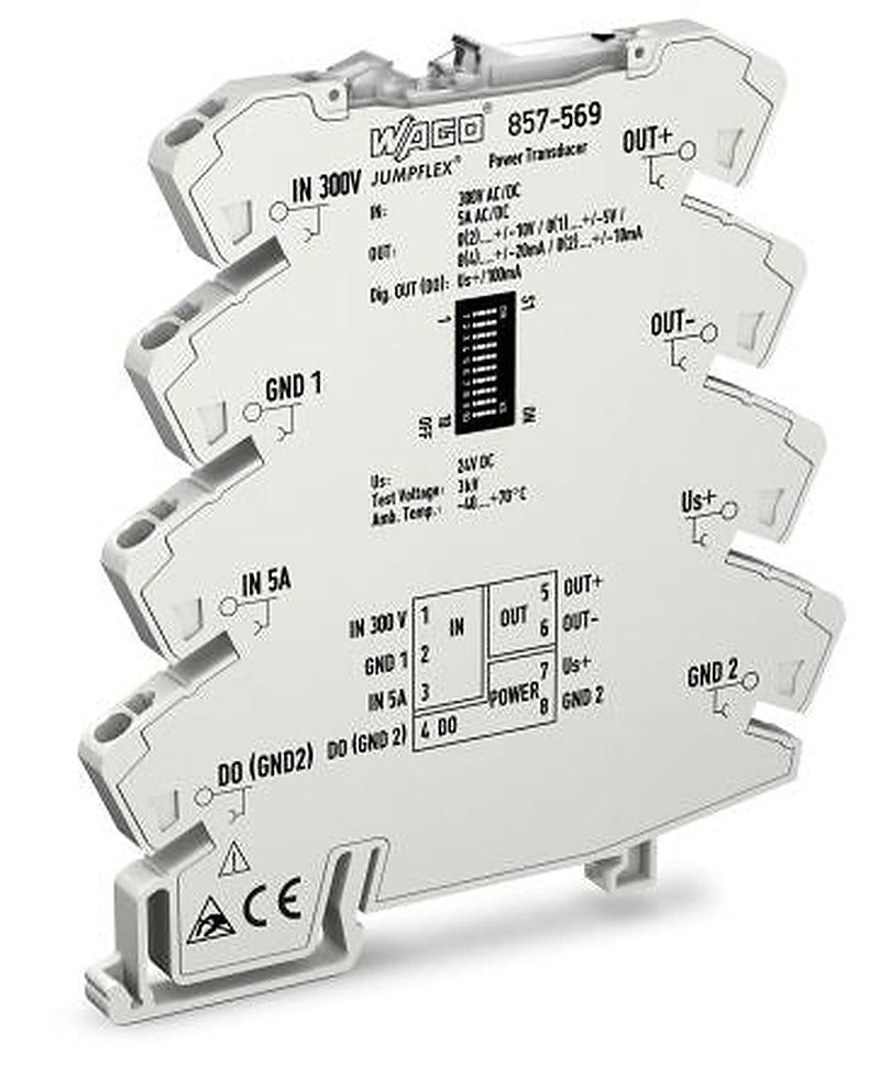 WAGO Jumpflex Series Signal Conditioner, Current/Voltage Input, Current/Voltage Output, 24V dc Supply