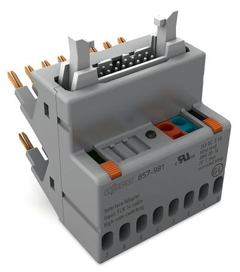 WAGO 857 Series 14-Contact Male Interface Module, DIN 41651 Connector, Plug-in, 3A