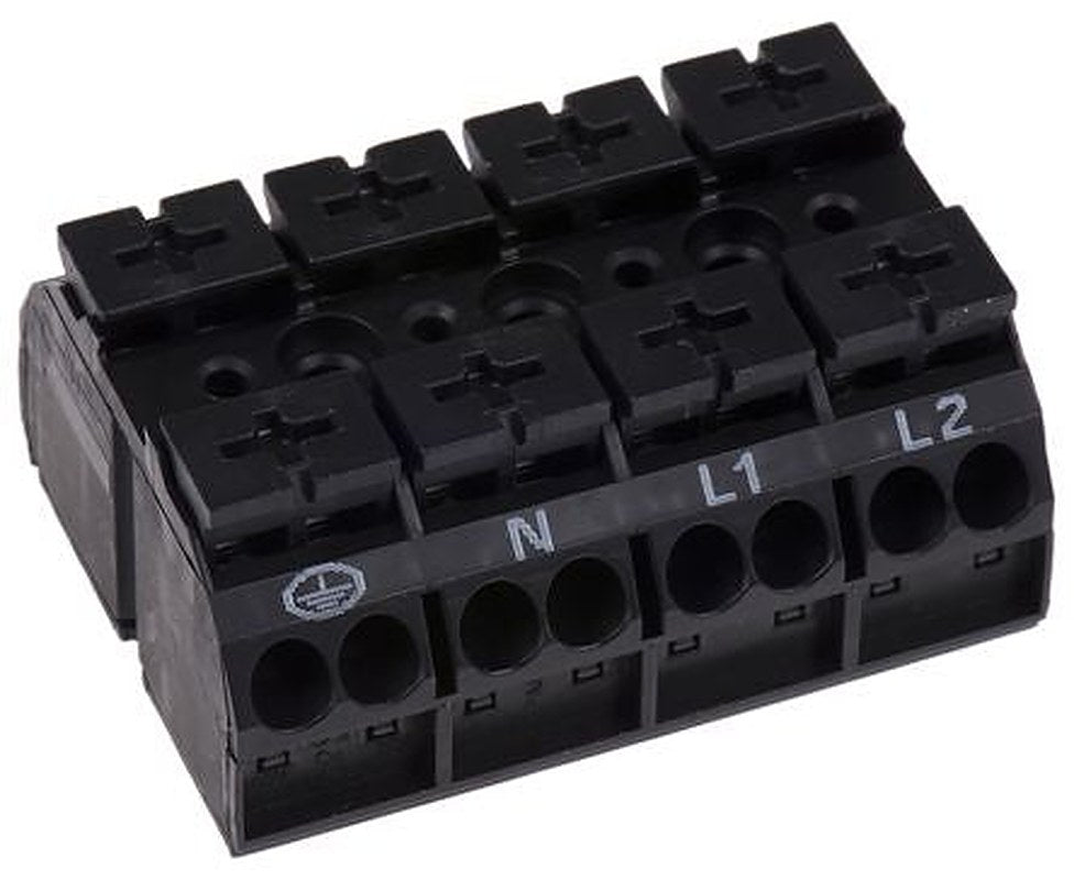 WAGO 862 Series Terminal Strip, 4-Way, 12AWG, 20 AWG Wire, 32A Spring Cage