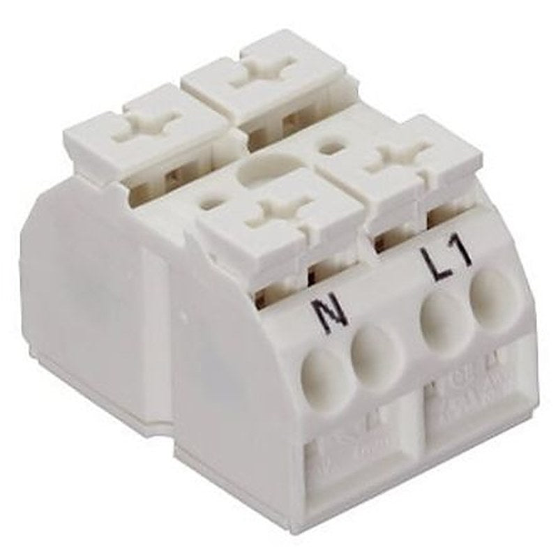 WAGO 862 Series Terminal Strip, 2-Way, 12AWG, 20 AWG Wire, 32A Cage Clamp
