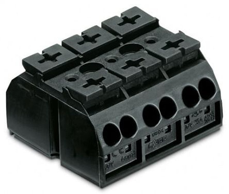 WAGO 862 Series Terminal Strip, 3-Way, 12AWG, 20 AWG Wire, 32A Cage Clamp