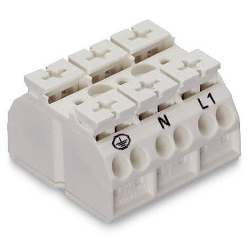 WAGO 862 Series Terminal Strip, 3-Way, 12AWG, 20 AWG Wire, 32A Cage Clamp