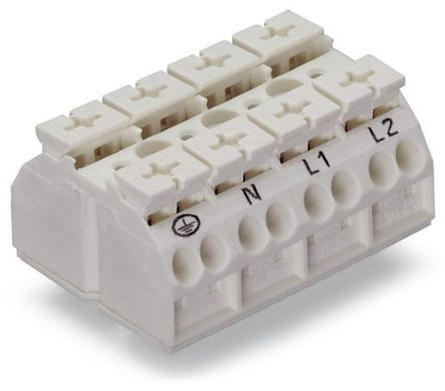 WAGO 862 Series Terminal Strip, 4-Way, 12AWG, 20 AWG Wire, 32A Cage Clamp