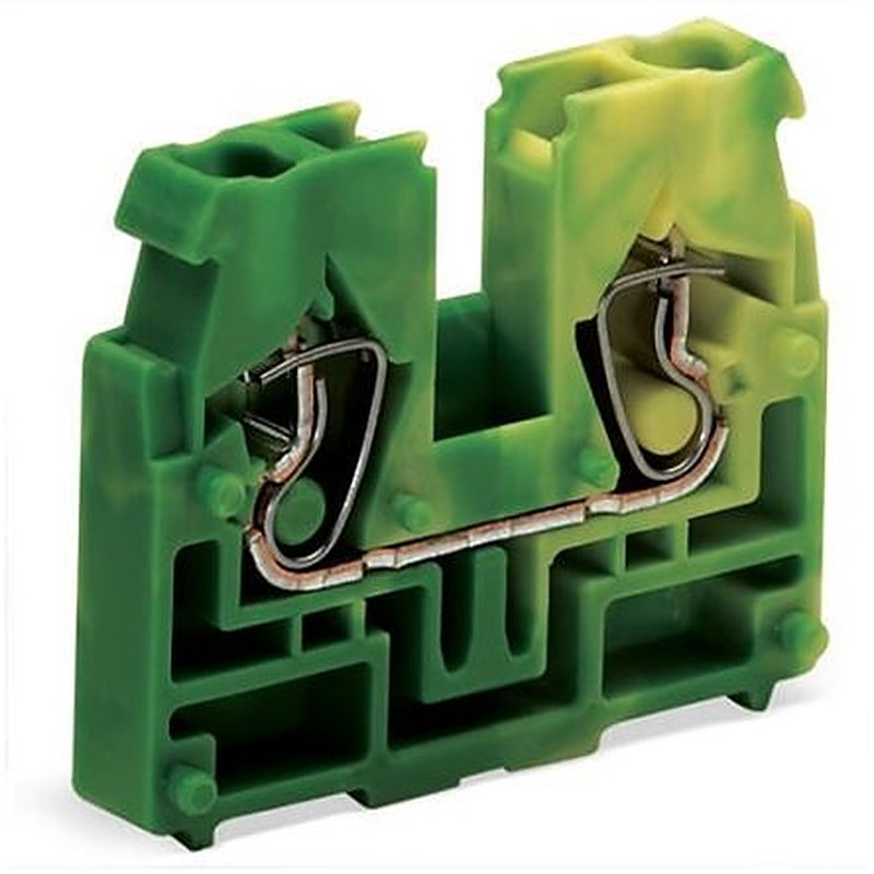 WAGO 869-307 869 Series Terminal Block Green, Yellow, 2.5mm², 1-Level, Cage Clamp