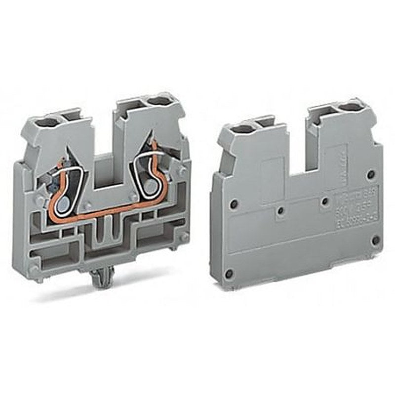 WAGO 869-331 869 Series Terminal Block Grey, 2.5mm², 1-Level, Cage Clamp