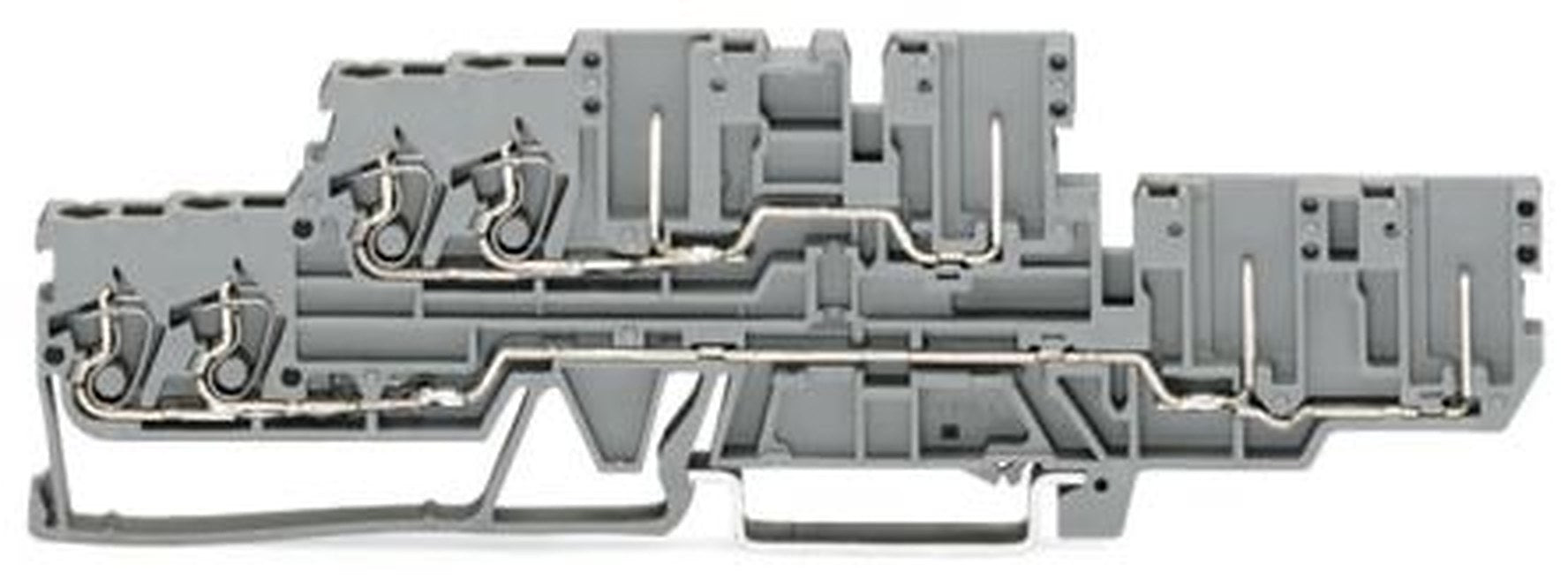 WAGO 870-131 870 Series Carrier Terminal Block Grey, 2.5mm², 2-Level, Cage Clamp