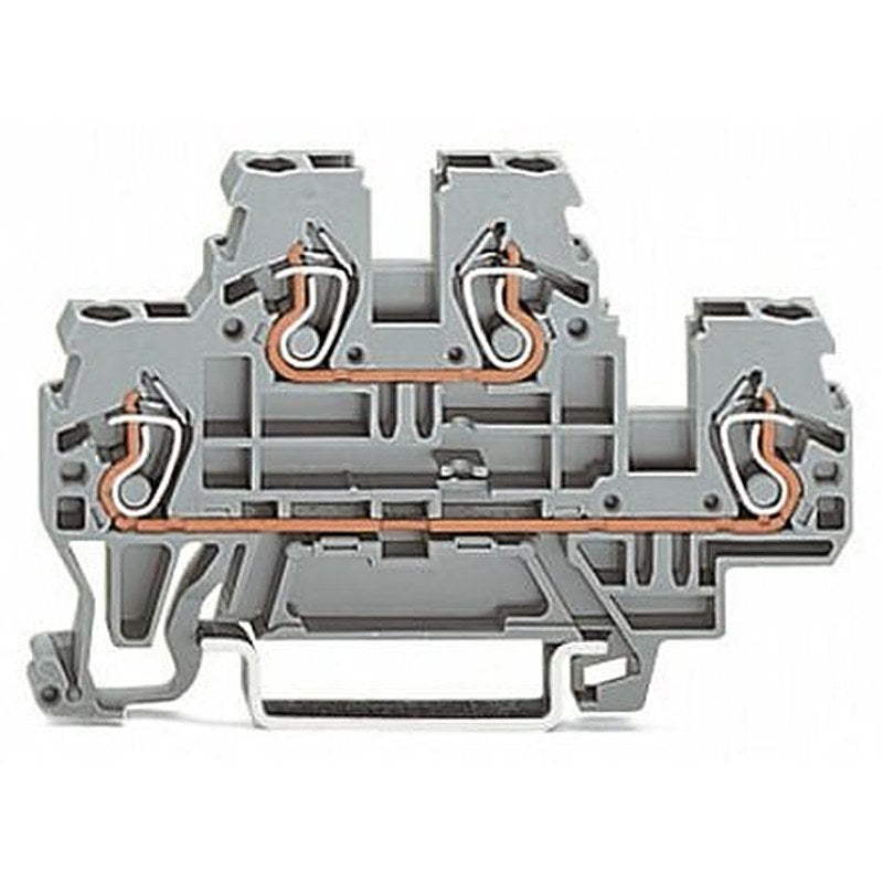 WAGO 870-502 870 Series Terminal Block Grey, 2.5mm², 2-Level, Cage Clamp