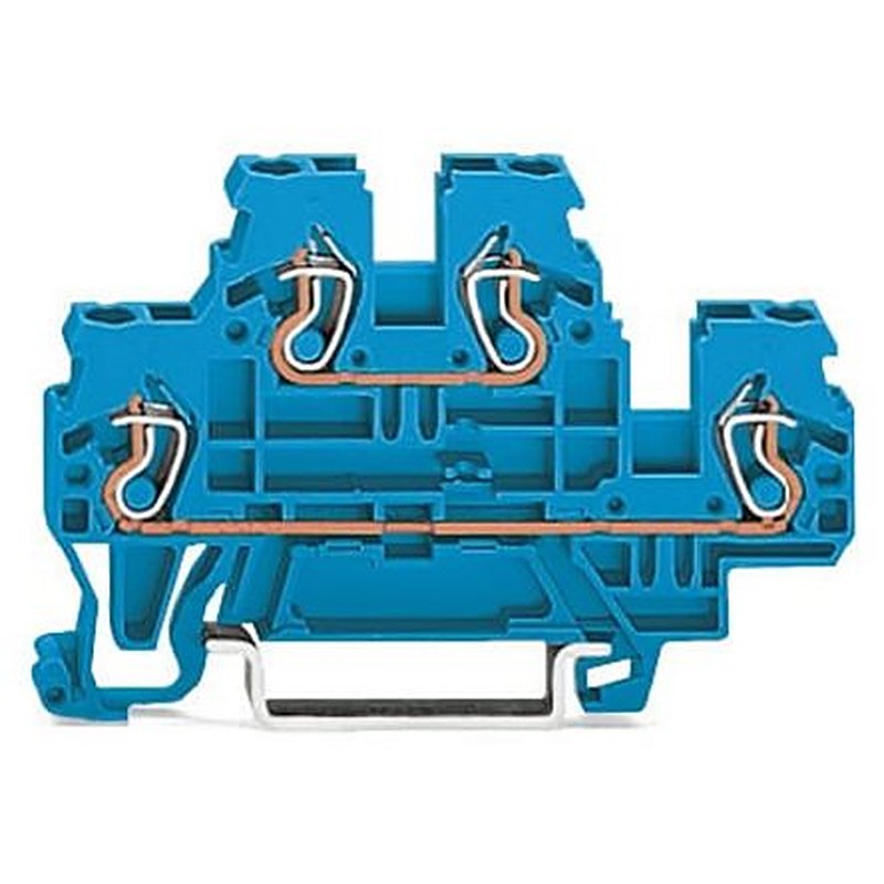 WAGO 870-504 870 Series Terminal Block Blue, 2.5mm², 2-Level, Cage Clamp