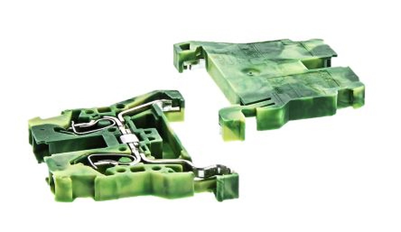 WAGO 870-907 870 Series Earth Terminal Block Green, Yellow, 2.5mm², 1-Level, Cage Clamp
