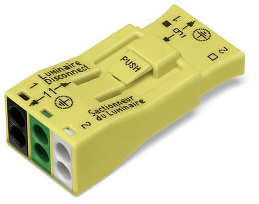 WAGO, 873 Connector, Yellow, Insulated, Copper 16 AWG