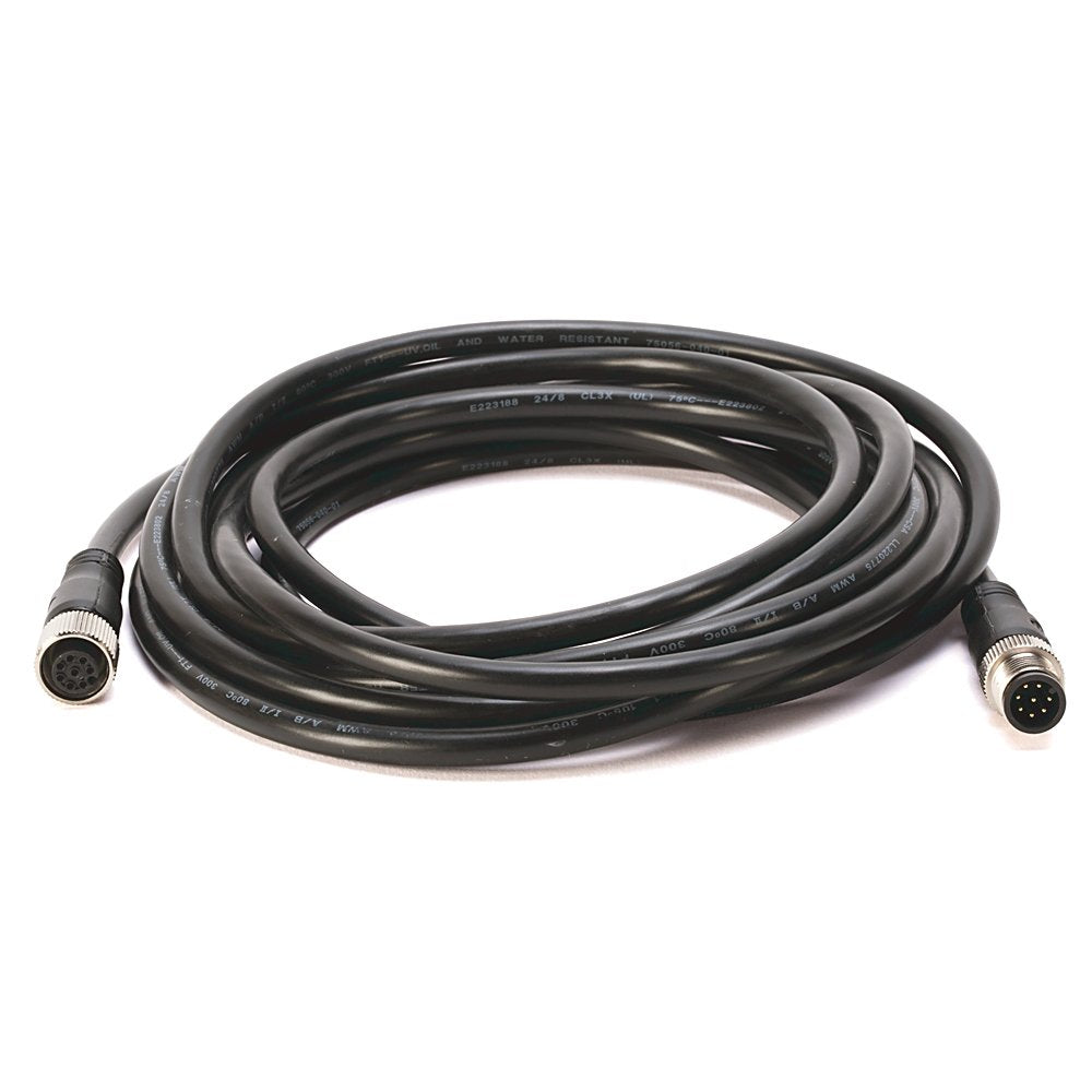 Patchcord: DC Micro (M12), Female, Straight, 8-Pin, PVC Cable, Black, Unshielded, No Color Code- Patchcord Cable, DC Mic, Male, Straight, 30 meter (98.4 feet), 24AWG