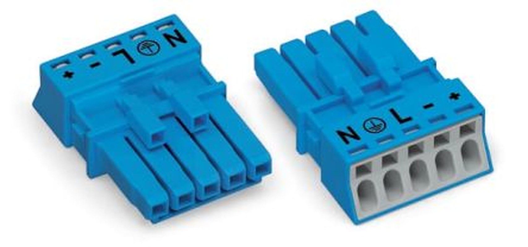 WAGO 890 Series Cable Lighting Connector Female Push-in, 5-Pole, 16A, 5-Way, IP40, IP20