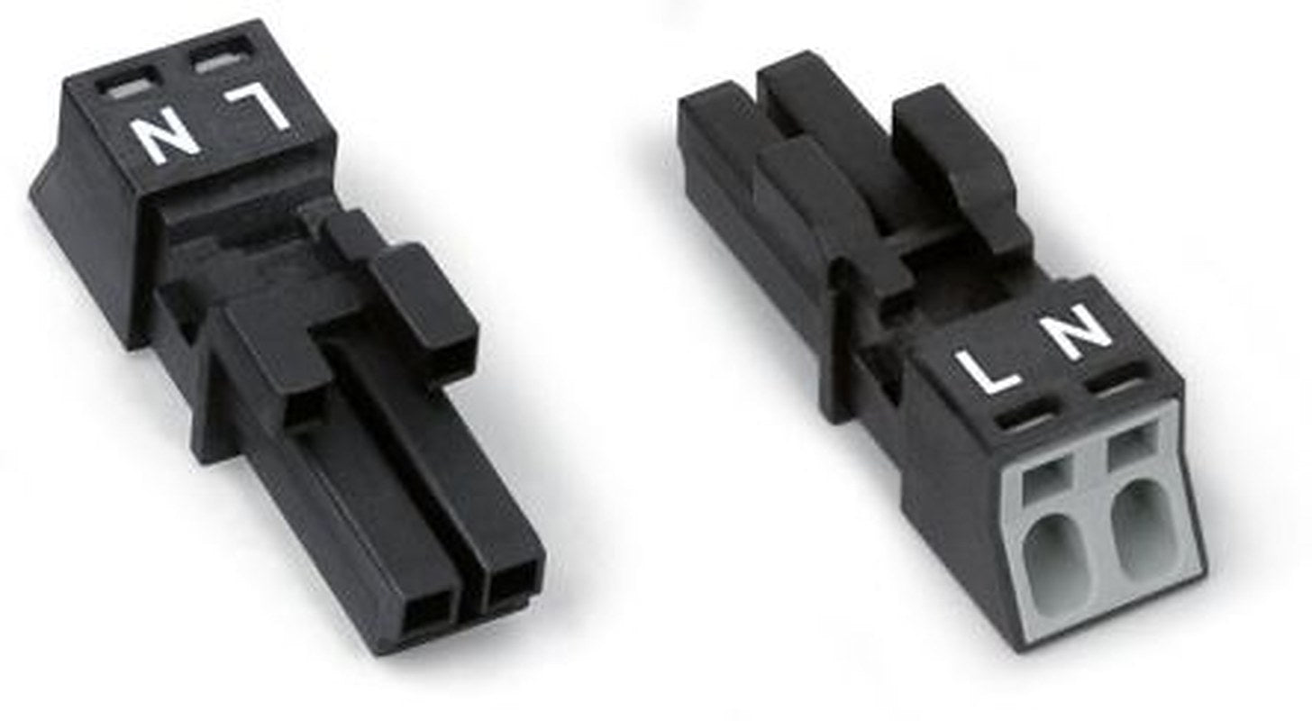 WAGO 890 Series Cable Lighting Connector Female Cage Clamp, 2-Pole, 16A, 2-Way, IP20, IP40