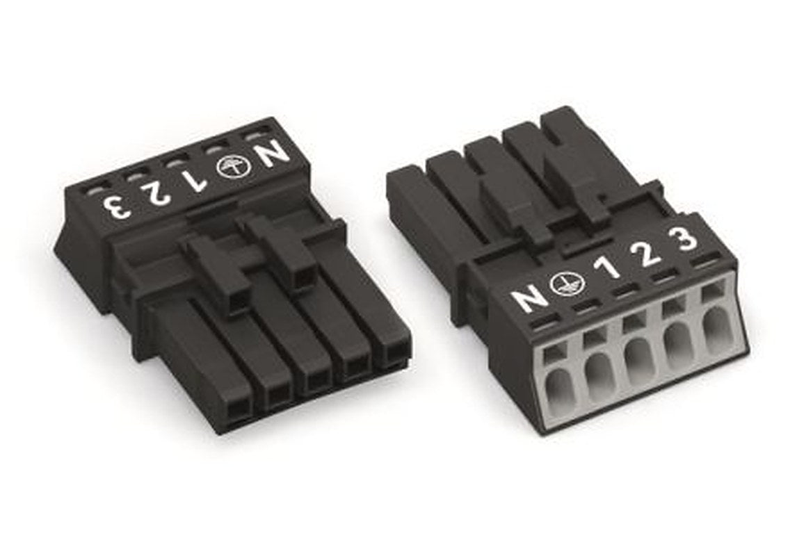 WAGO 890 Series Connector Female Cage Clamp, 5-Pole, 16A, 5-Way, IP20
