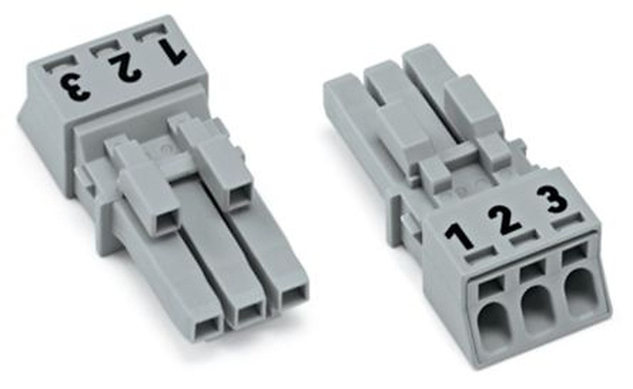 WAGO 890 Series Plug-in Connector Female Push-in, 3-Pole, 16A, 3-Way, IP20, IP40