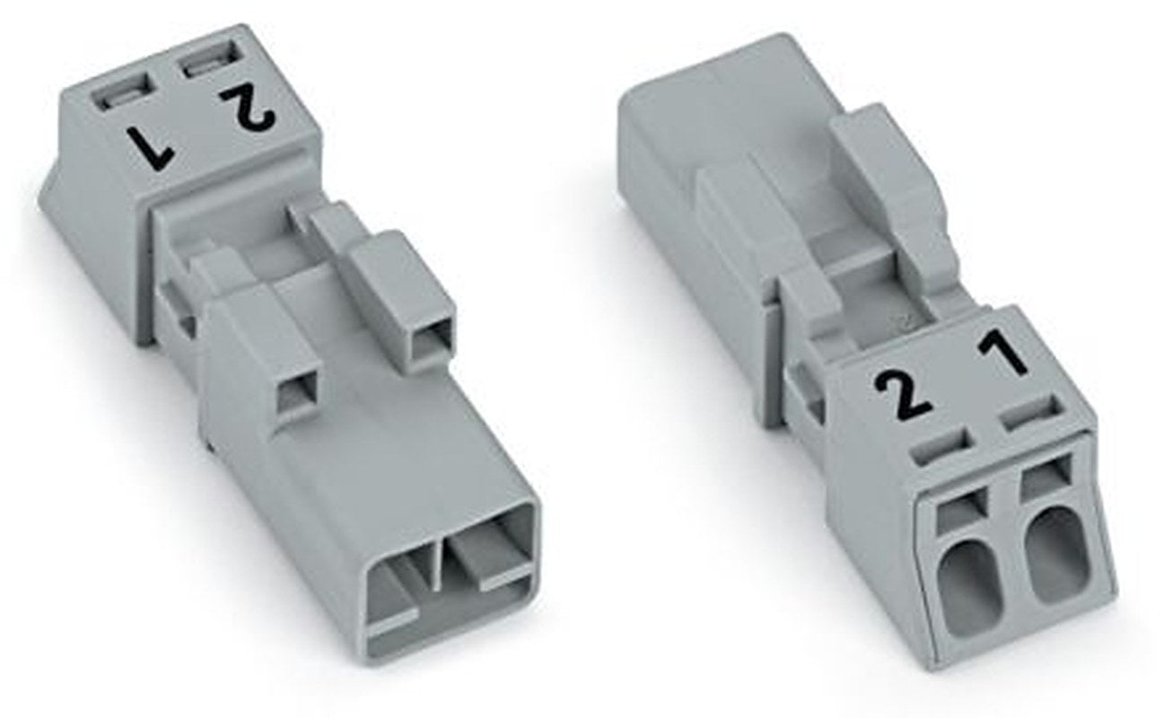 WAGO 890 Series Plug-in Male Lighting Connector Male, 2-Pole, 16A, 2-Way, IP20