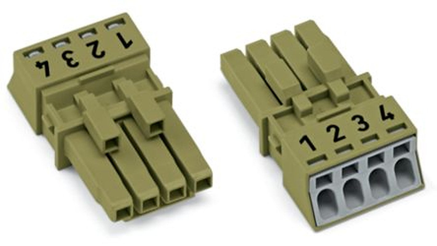 WAGO 890 Series Plug-in Connector Female Push-in, 4-Pole, 16A, 4-Way, IP20, IP40