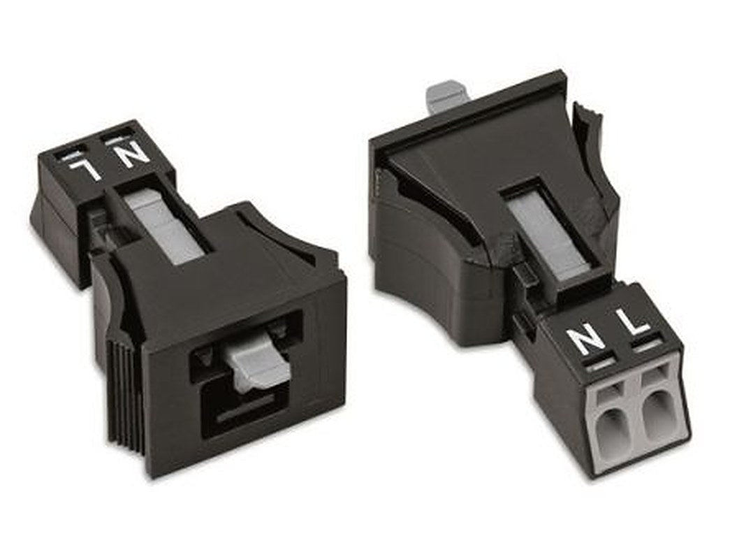 WAGO 890 Series Snap-in Connector Male Cage Clamp, 2-Pole, 16A, 2-Way, IP20