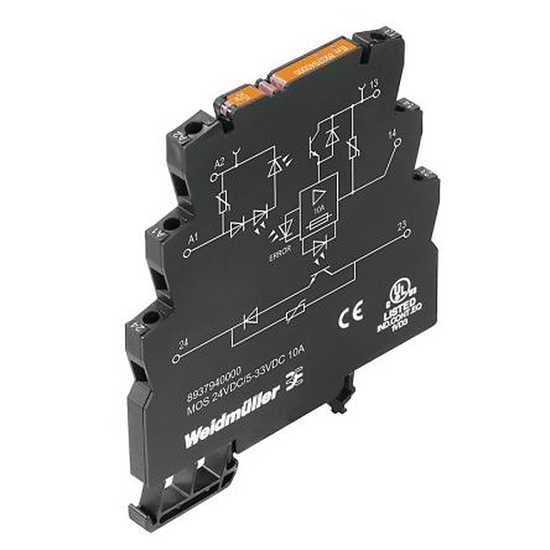 Weidmüller 8937 Series Solid State Relay, 10 A Load, DIN Rail Mount, 33 V dc Load, 24V Control