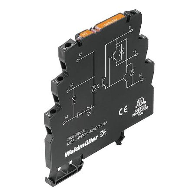 Weidmüller MOS Series Solid State Relay, 0.5 A Load, Chassis Mount, 48 V ac/dc Load, 24V ac/dc Control