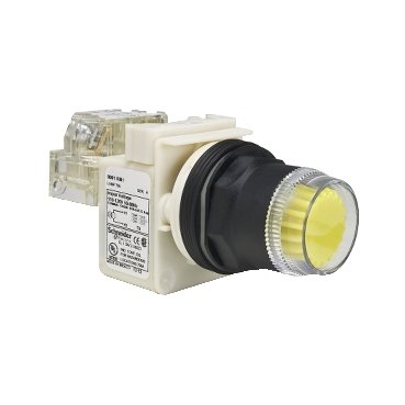 Illuminated push-button, Harmony 9001SK, plastic, plastic guard flush, yellow, 30mm, spring return, LED yellow, 24-28V, 1 NO (Illuminated push-button Harmony 9001SK) is a Schneider Electric product. Designed for reliable performance and long service life. Available across Iraq — contact us for pricing and delivery options.