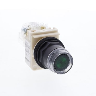 Illuminated push-button, Harmony 9001SK, plastic, plastic guard flush, green, 30mm, spring return, LED green, 120V, 1 C/O (Illuminated push-button Harmony 9001SK) is a Schneider Electric product. Designed for reliable performance and long service life. Available across Iraq — contact us for pricing and delivery options.