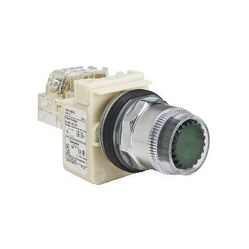 Illuminated push-button, Harmony 9001K, metal, plastic guard flush, green, 30mm, spring return, 24-28V, 1 C/O (Illuminated push-button Harmony 9001K) is a Schneider Electric product. Designed for reliable performance and long service life. Available across Iraq — contact us for pricing and delivery options.