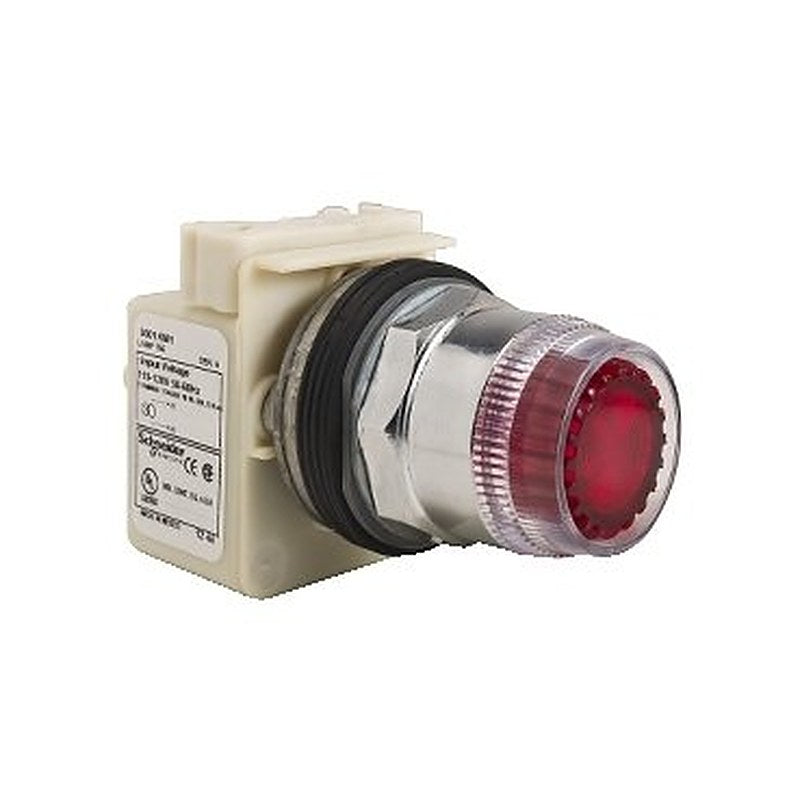 Illuminated push-button, Harmony 9001K, metal, plastic guard flush, red, 30mm, spring return, 24-28V, 1 C/O (Illuminated push-button Harmony 9001K) is a Schneider Electric product. Designed for reliable performance and long service life. Available across Iraq — contact us for pricing and delivery options.