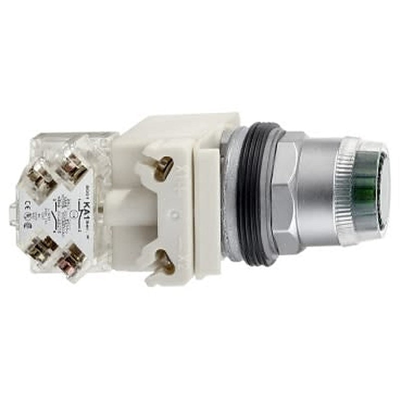 Schneider Electric Harmony 9001K Series Illuminated Push Button Switch, Spring Return, Panel, 30 mm Cutout, SPDT, Red