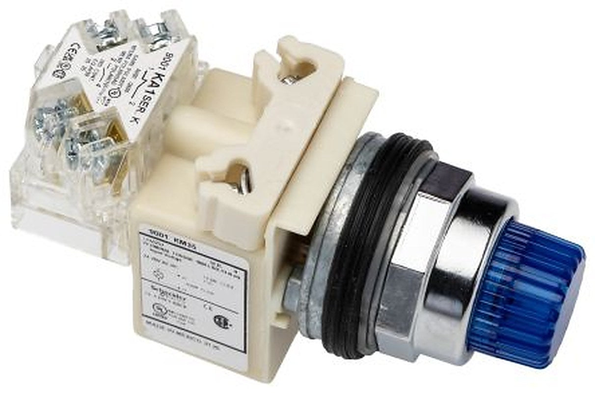 Schneider Electric Harmony Series Illuminated Push Button Switch, Spring Return, 30 mm Cutout, 1 CO, Clear LED, IP66, 28