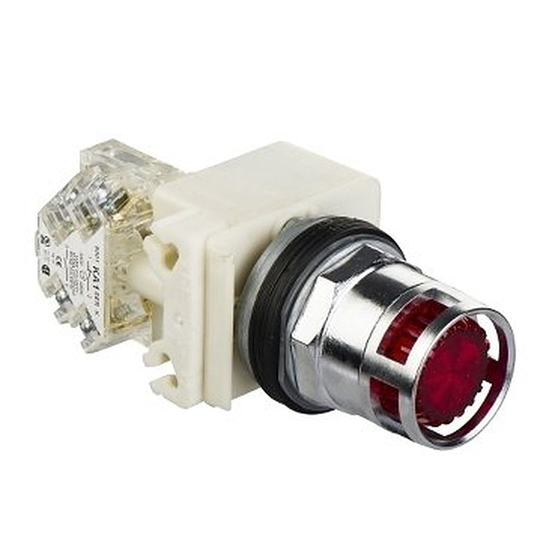 Illuminated push-button, Harmony 9001K, metal, metal guard flush, red, 30mm, spring return, 110-120V, 1 C/O (Illuminated push-button Harmony 9001K) is a Schneider Electric product. Designed for reliable performance and long service life. Available across Iraq — contact us for pricing and delivery options.