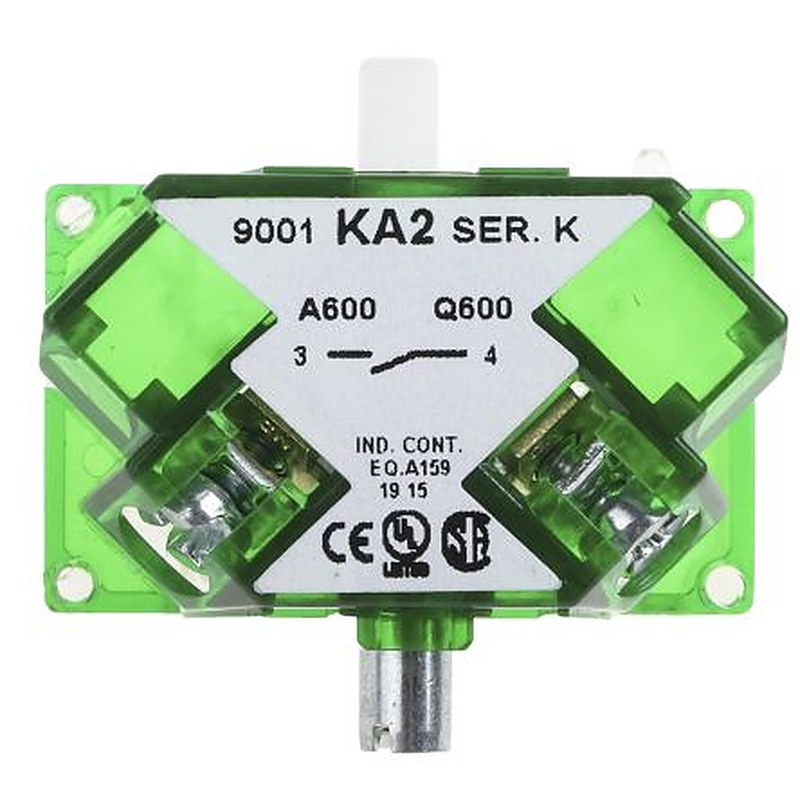 Schneider Electric Harmony Series Contact Block, 0V, 600 V, 1 NO